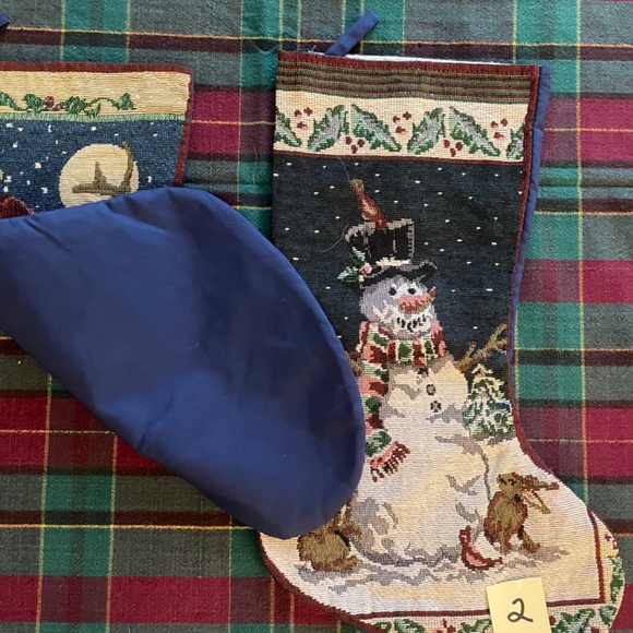 Woven Christmas stockings with hanger loop 5/$15 great for wine bags - Picture 8 of 15